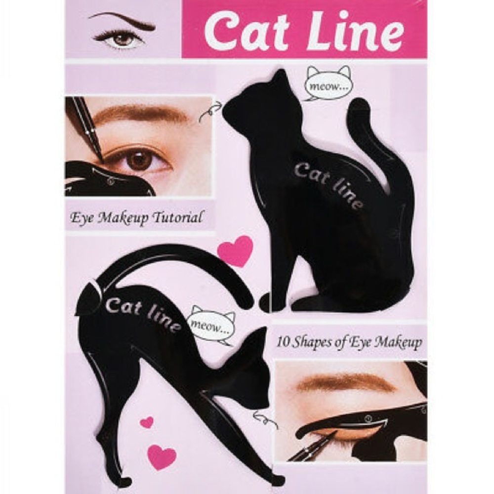 LAST ONE ✨ 2pc Cat Eyeliner Eyebrow Stencil Kit - Picture 3 of 4